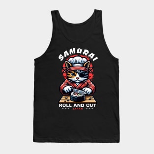 Samurai Roll And Cut Japan Tank Top